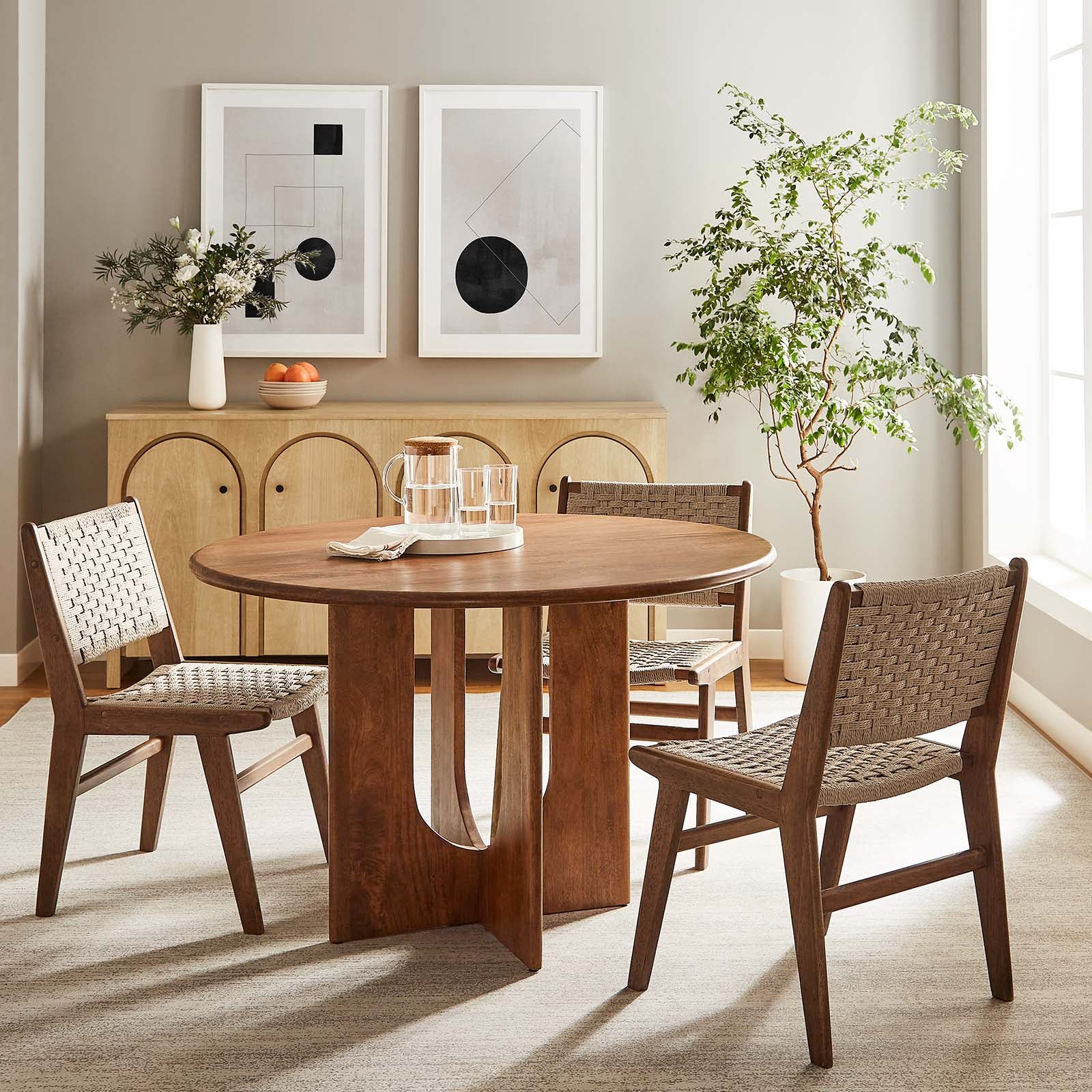 Rivian Round 48" Wood Dining Table By Modway - EEI-6592 - Image 11