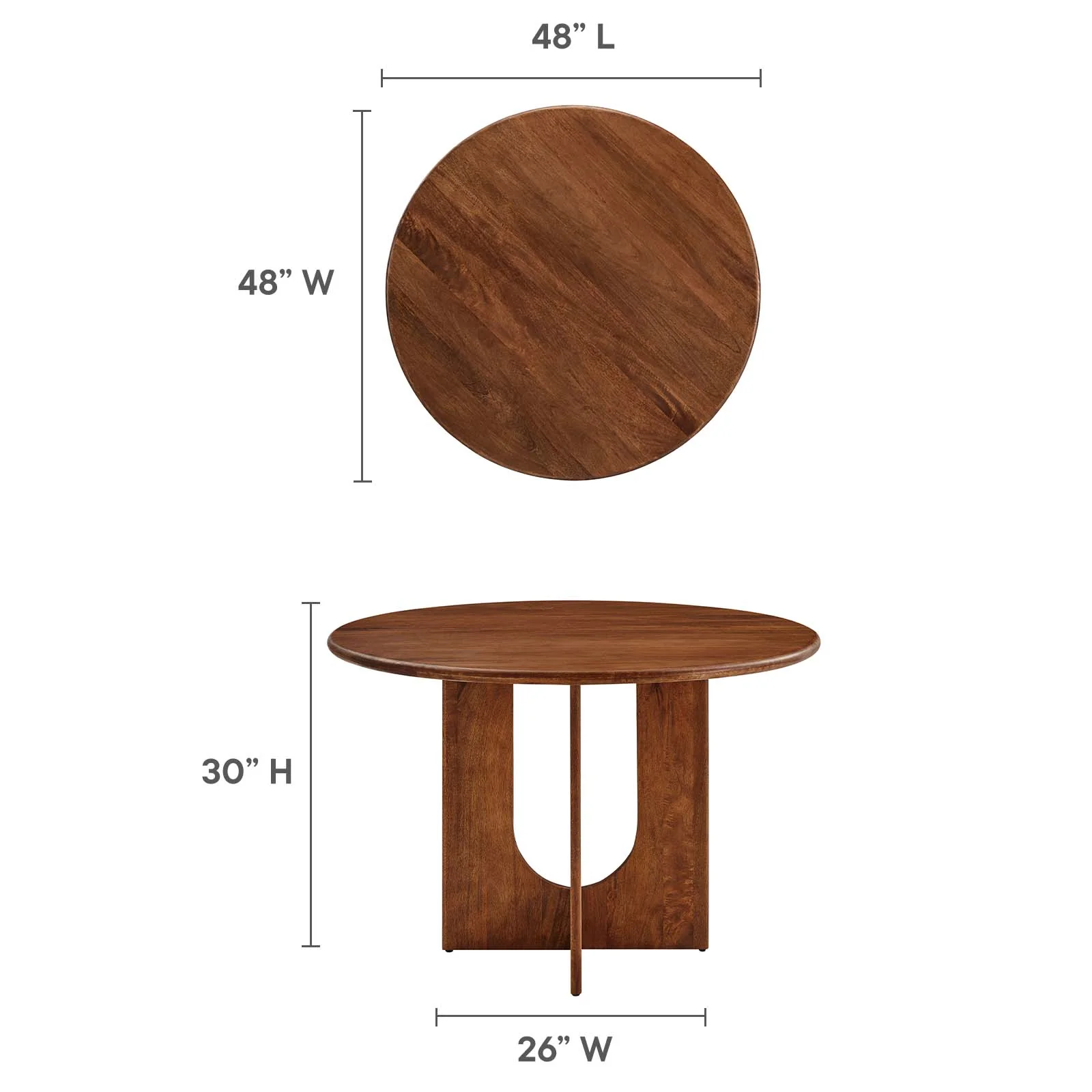 Rivian Round 48" Wood Dining Table By Modway - EEI-6592 - Image 17