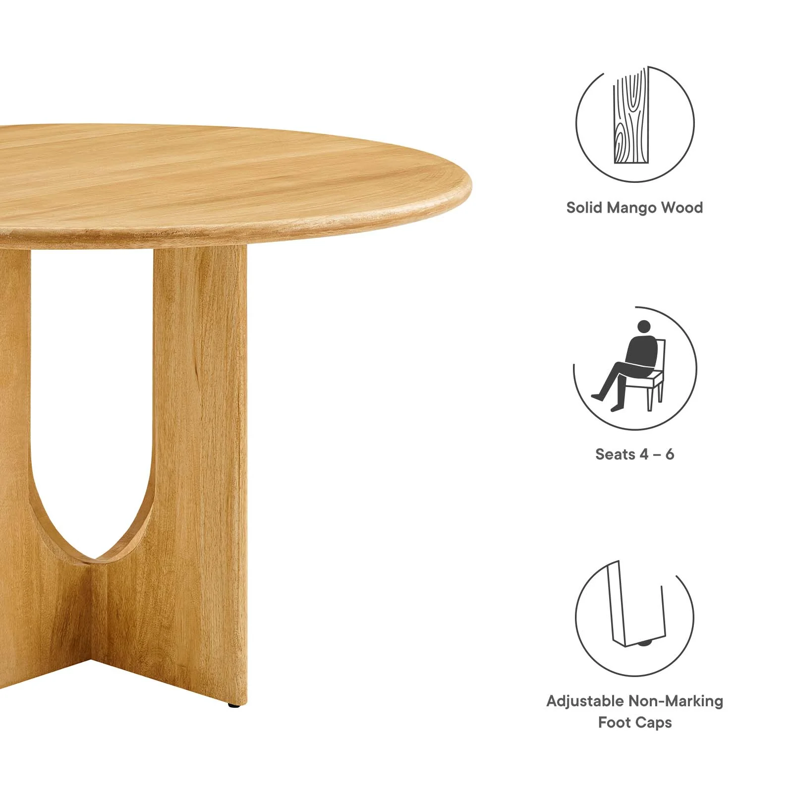 Rivian Round 48" Wood Dining Table By Modway - EEI-6592 - Image 9