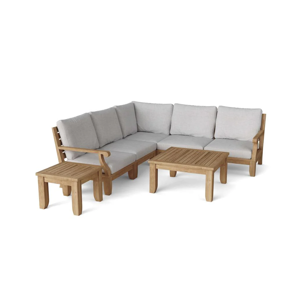 Riviera Luxe 7-Pieces Modular Set With Square Tables By Anderson Teak - Image 2