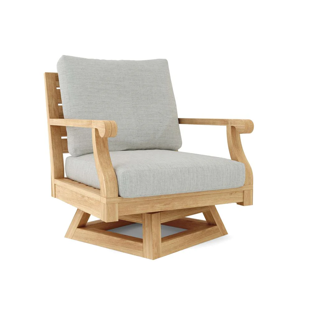 Riviera Swivel Armchair + Cushion By Anderson Teak - Image 2
