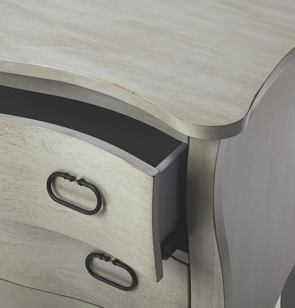 Rochelle Gray 2 Drawer Chest By Homeroots - Image 3