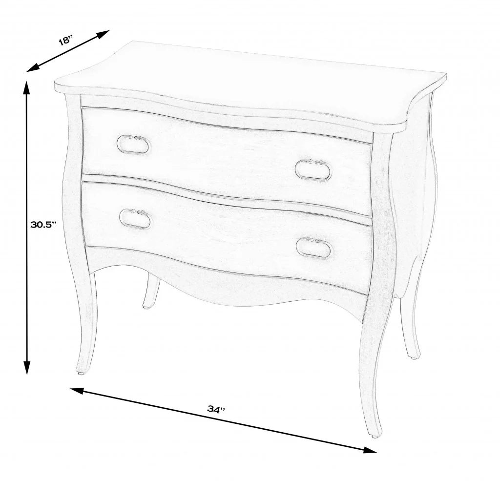 Rochelle Gray 2 Drawer Chest By Homeroots - Image 5