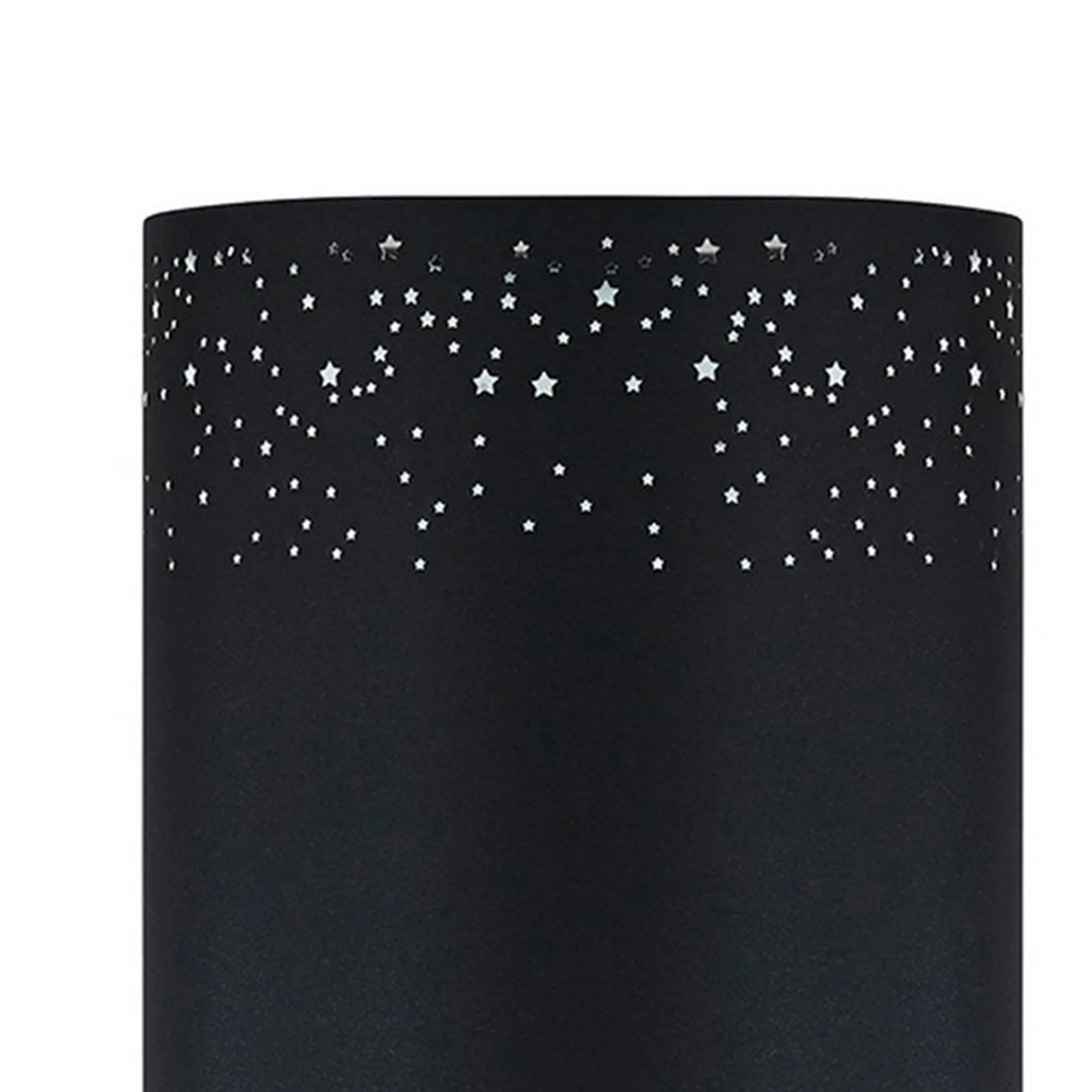 Rocket Ceramic Base Table Lamp With Fabric Shade Black And Gray By Benzara - Image 2