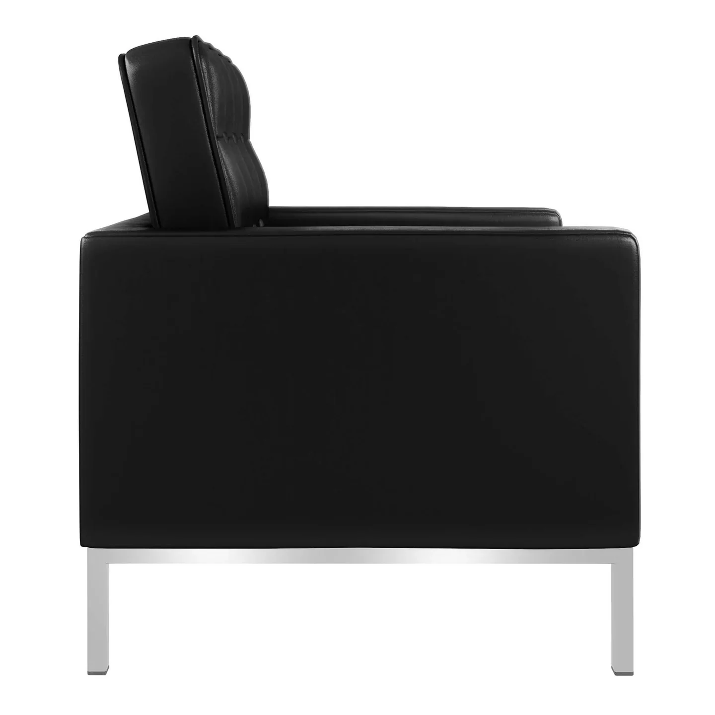 Rolina Armchair, Black Leather By World Modern Design - Image 4
