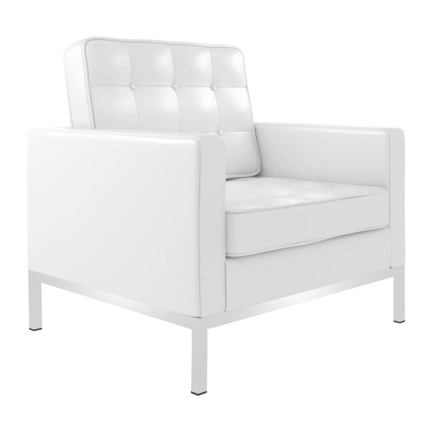 Rolina Armchair, White Leather By World Modern Design - Image 4
