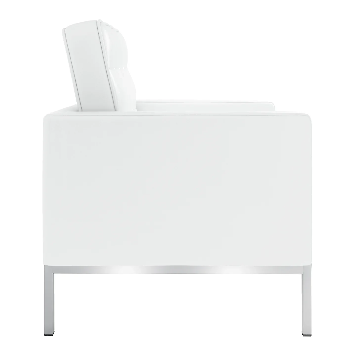 Rolina Armchair, White Leather By World Modern Design - Image 5