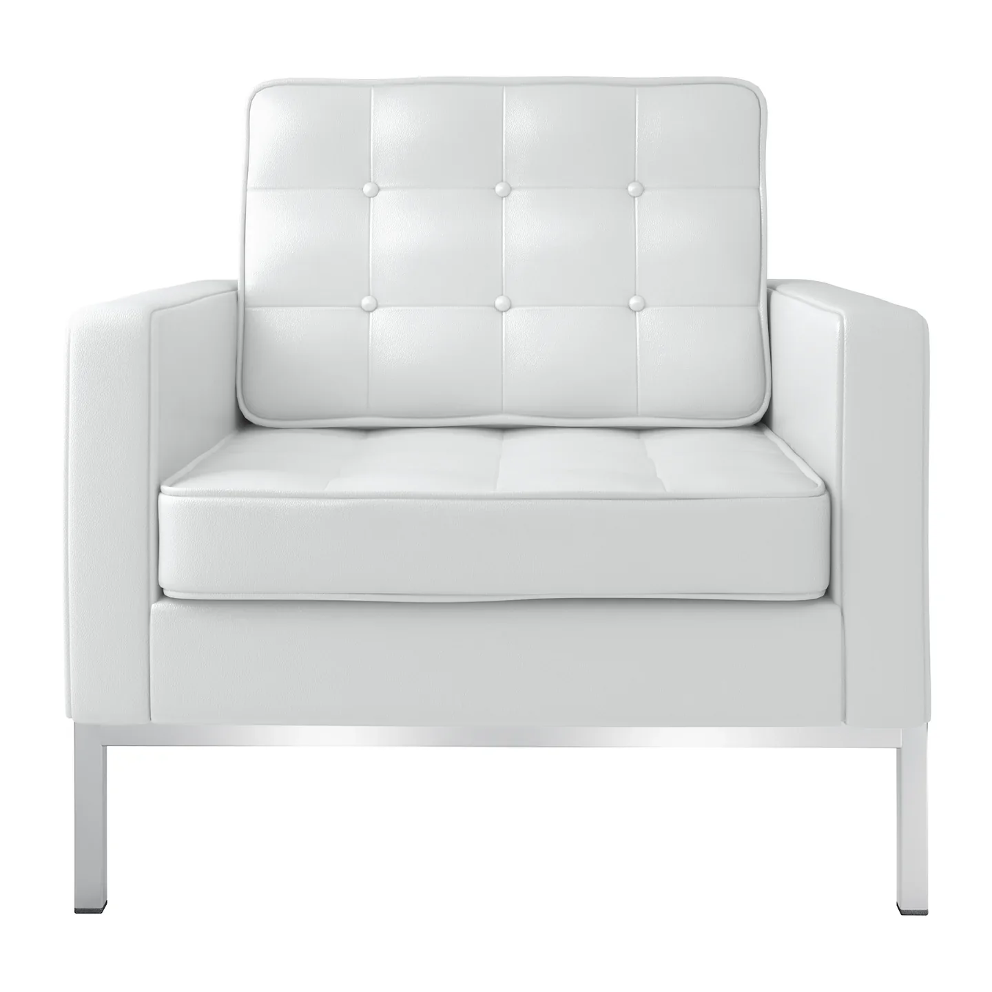 Rolina Armchair, White Leather By World Modern Design - Image 6