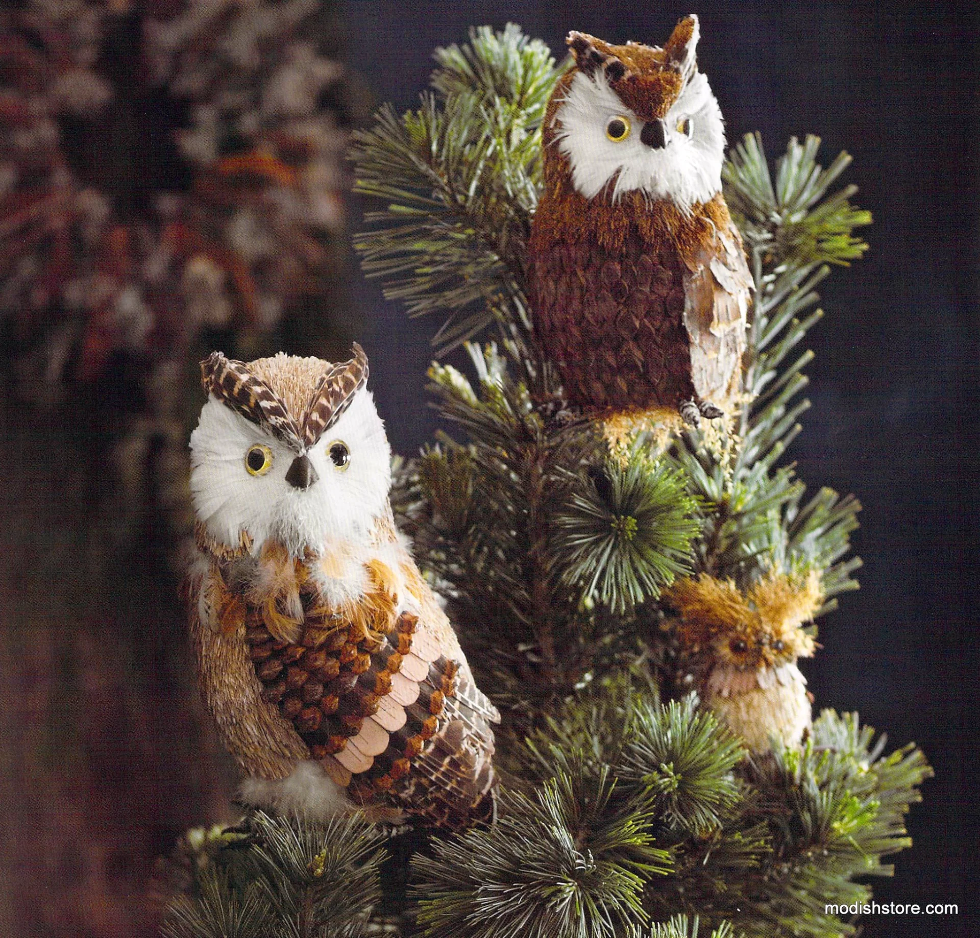 Roost Botanic Owl Tree Toppers - Set Of 3 - Image 4