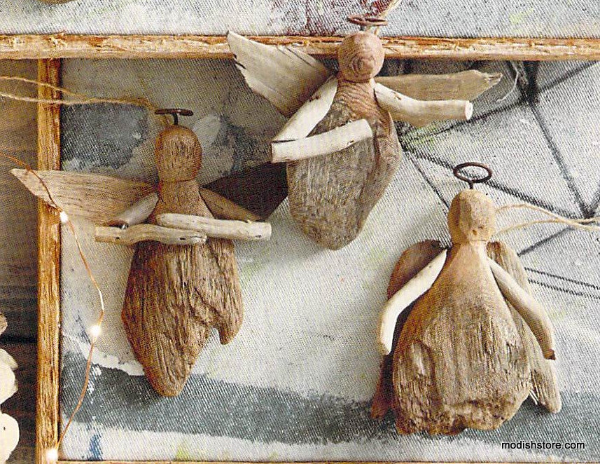 Roost Driftwood Angel Ornament - Set Of 15 - Image 3