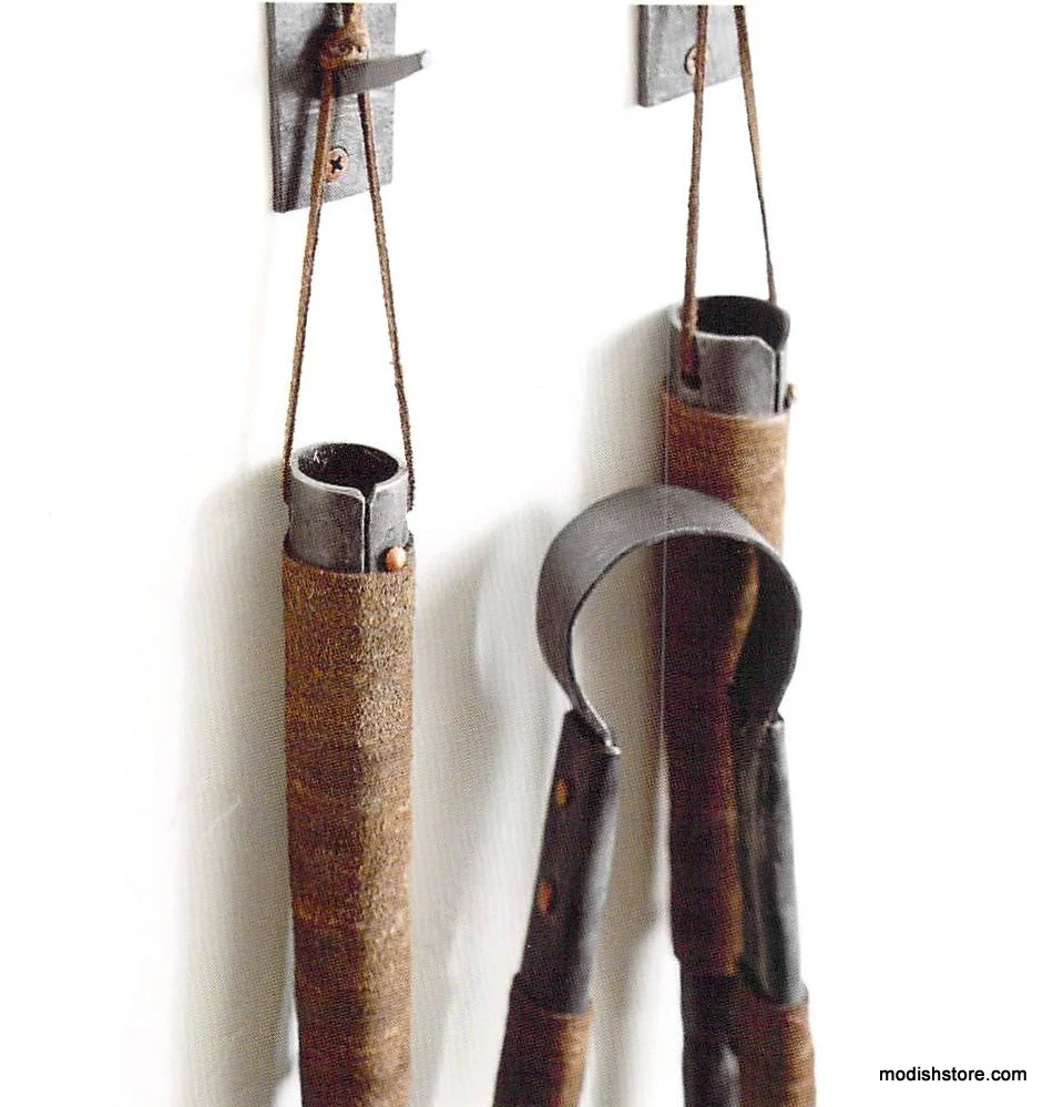 Roost Forged Iron Fireplace Tools with Hooks - Image 2