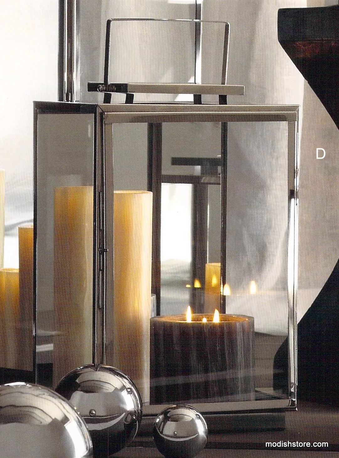 Roost Modern Nickel Mirror Lantern - Image 2