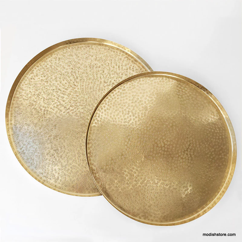 Roost Textured Brass Trays - Small - Image 2