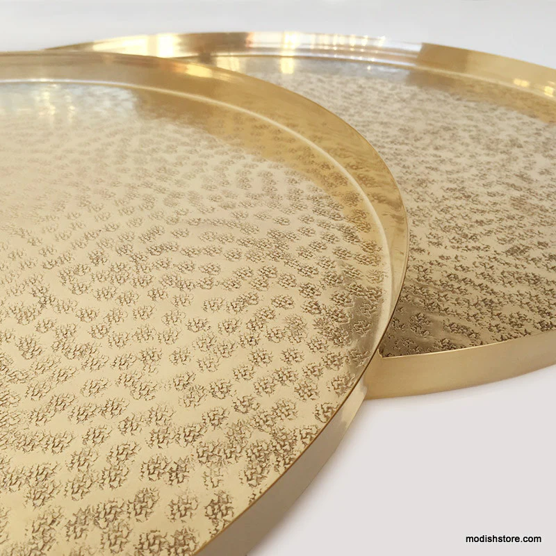 Roost Textured Brass Trays - Small - Image 3