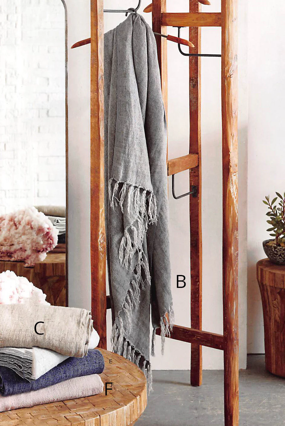 Roost Washed Linen Multi Color Throws - Image 2