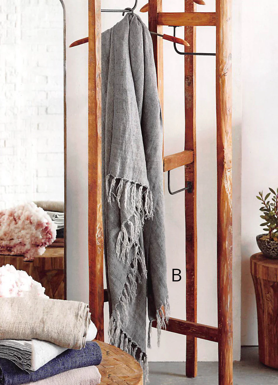 Roost Washed Linen Multi Color Throws - Image 4