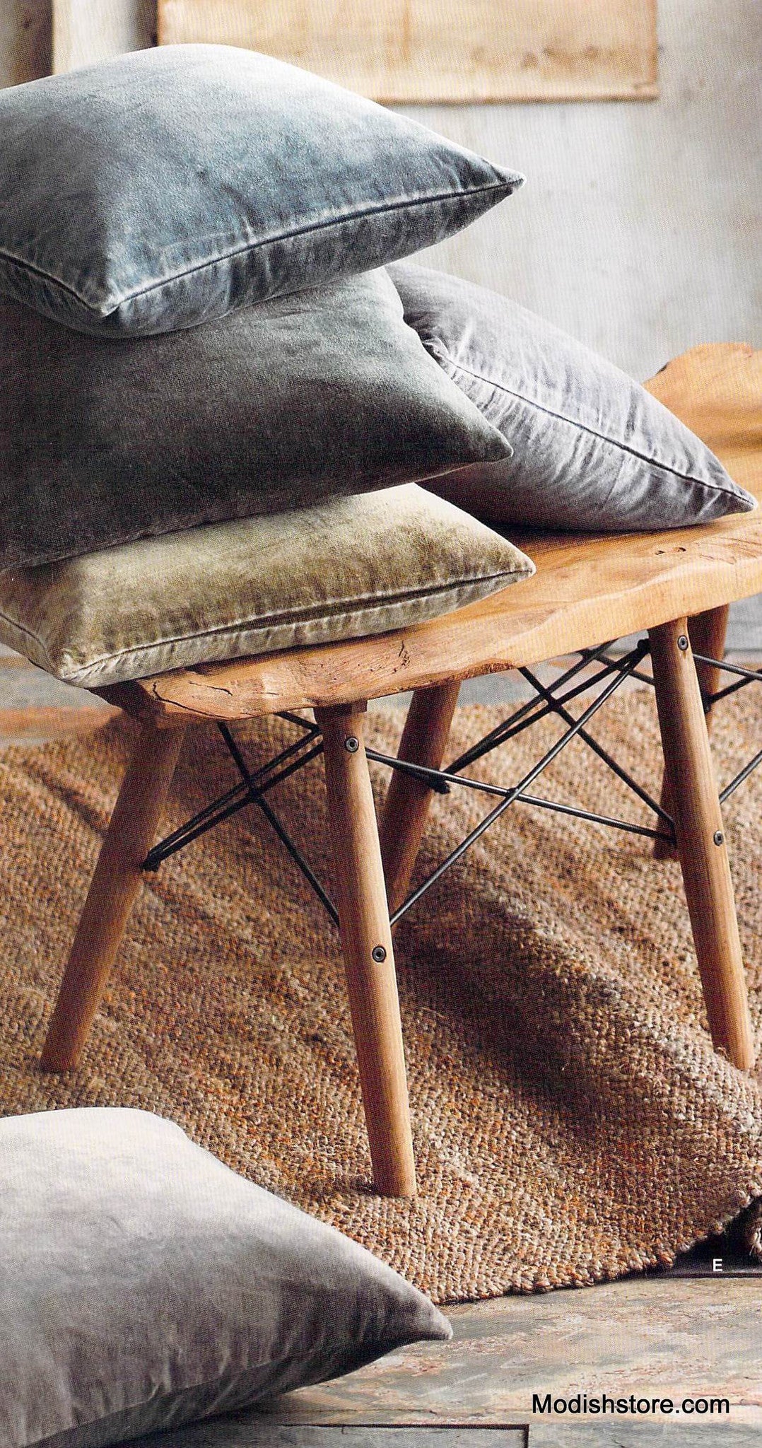 Roost Washed Velvet Pillows - Cool Tone - Set/5 - Image 2