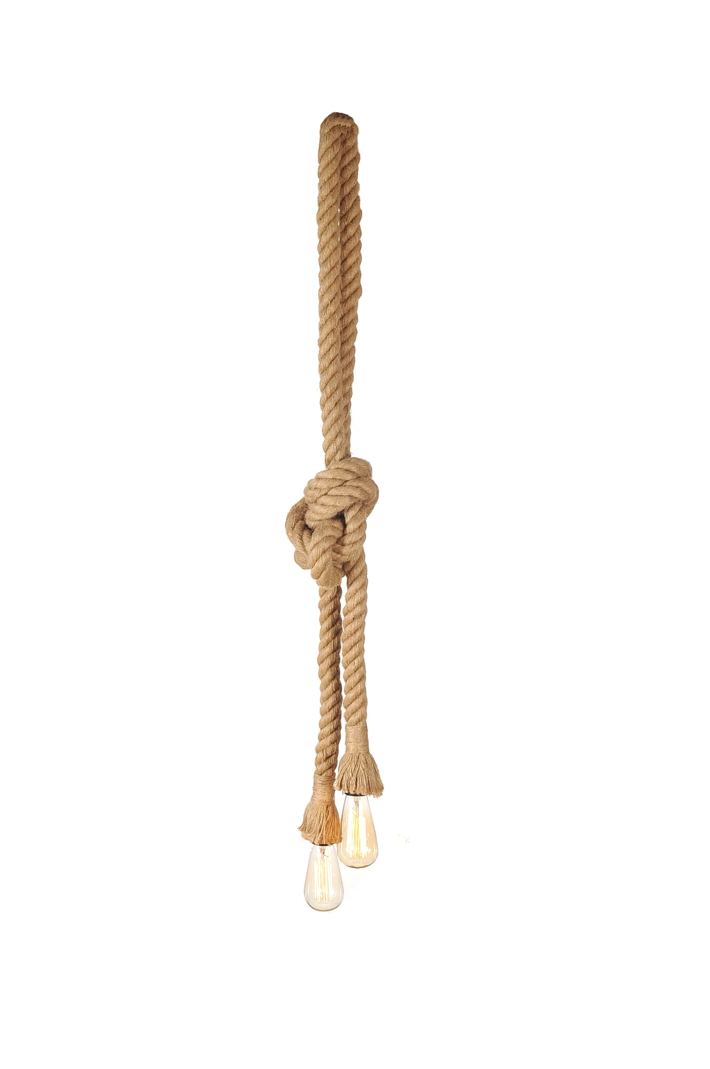 Rope Two Bulbs Pendant Lamp By Homeroots - Image 2