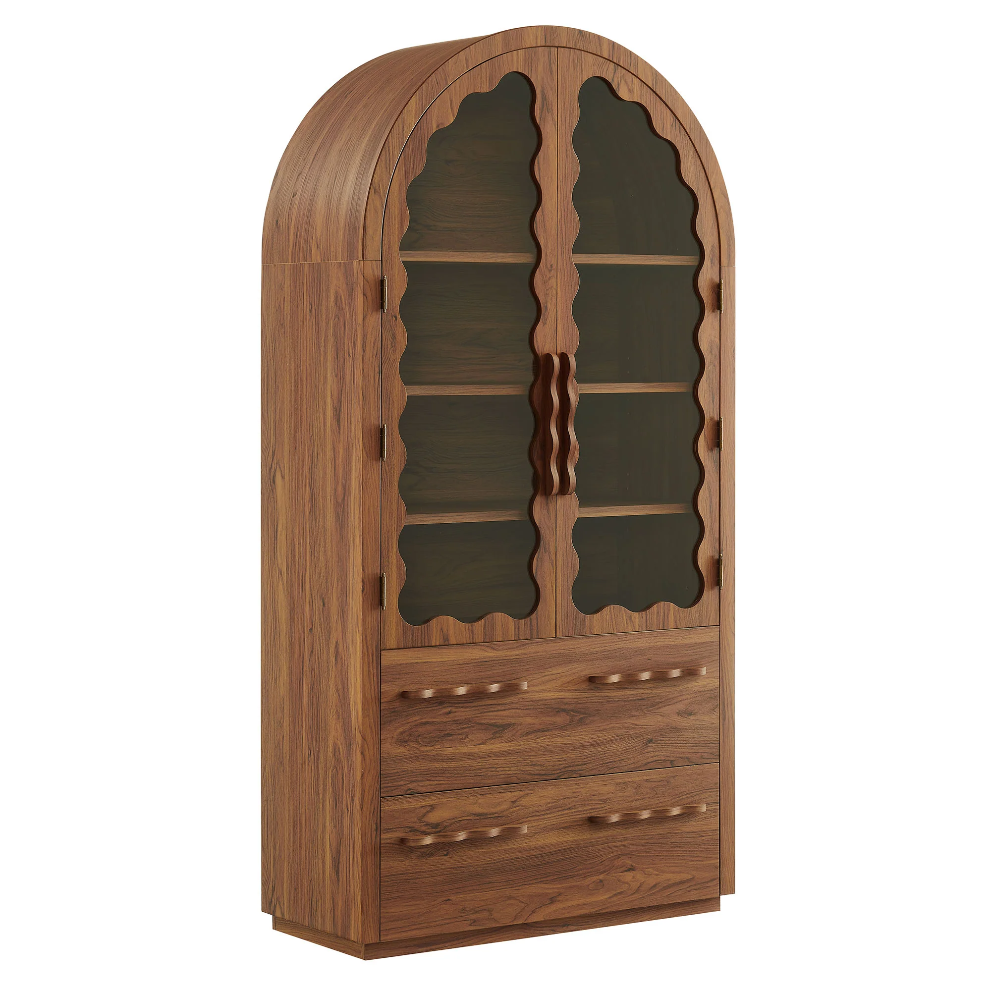 Rory 76 Inch Arched Kitchen Pantry Display Cabinet by Modway - Image 13