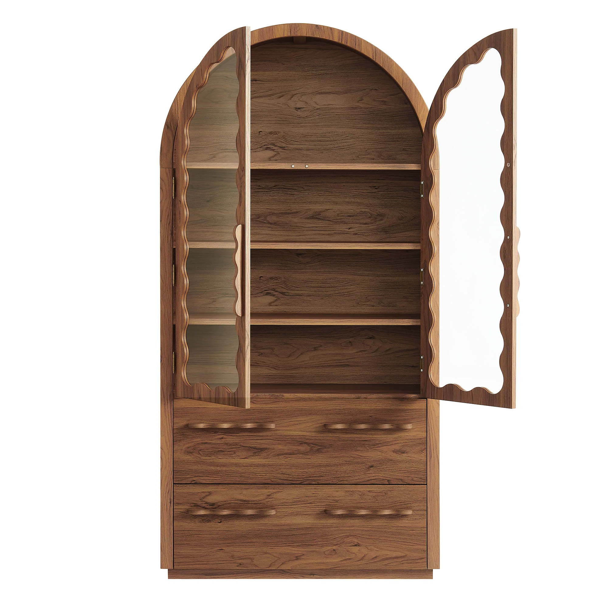 Rory 76 Inch Arched Kitchen Pantry Display Cabinet by Modway - Image 16