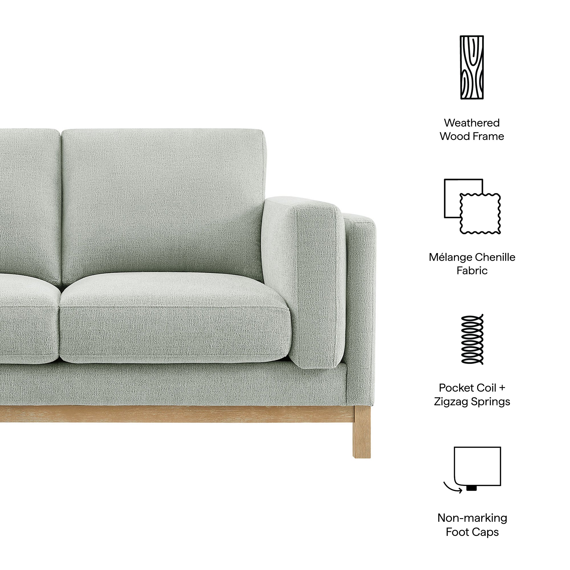 Roscoe 63 inch Fabric Loveseat by Modway - Image 20