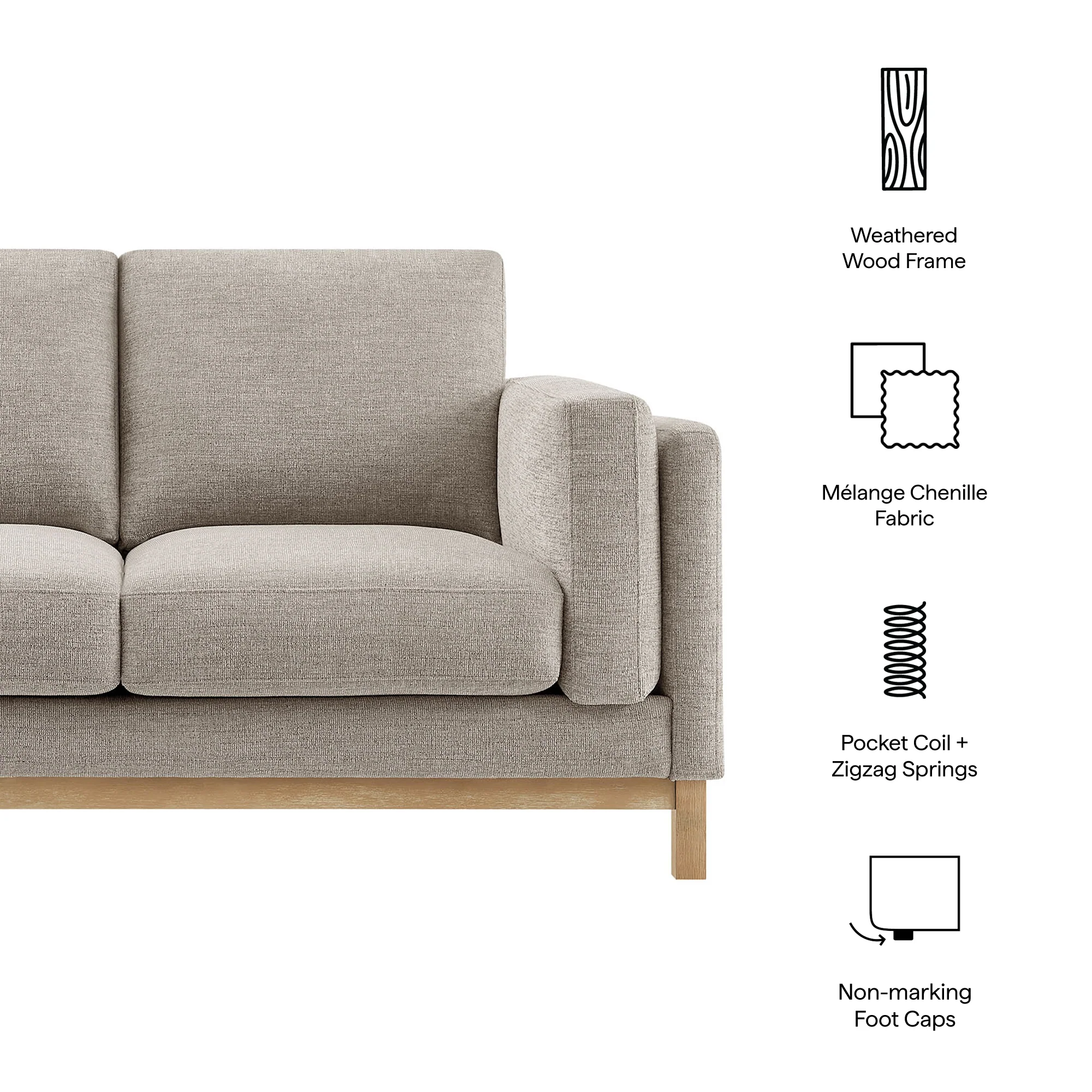 Roscoe 63 inch Fabric Loveseat by Modway - Image 30