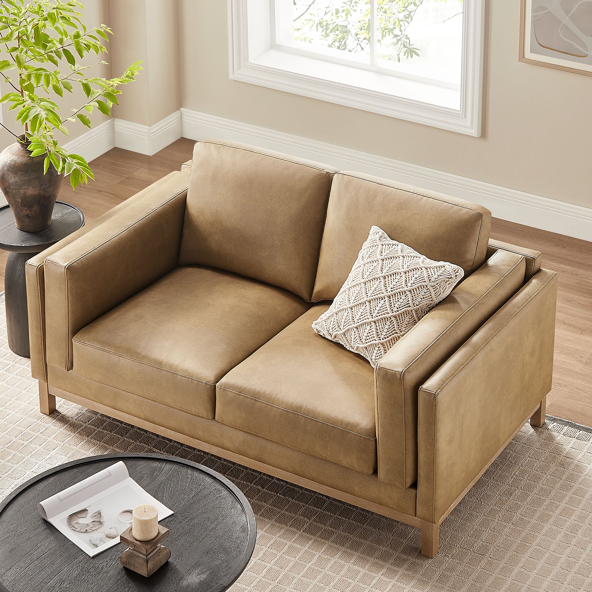 Roscoe 63 inch Vegan Leather Loveseat by Modway - Image 18