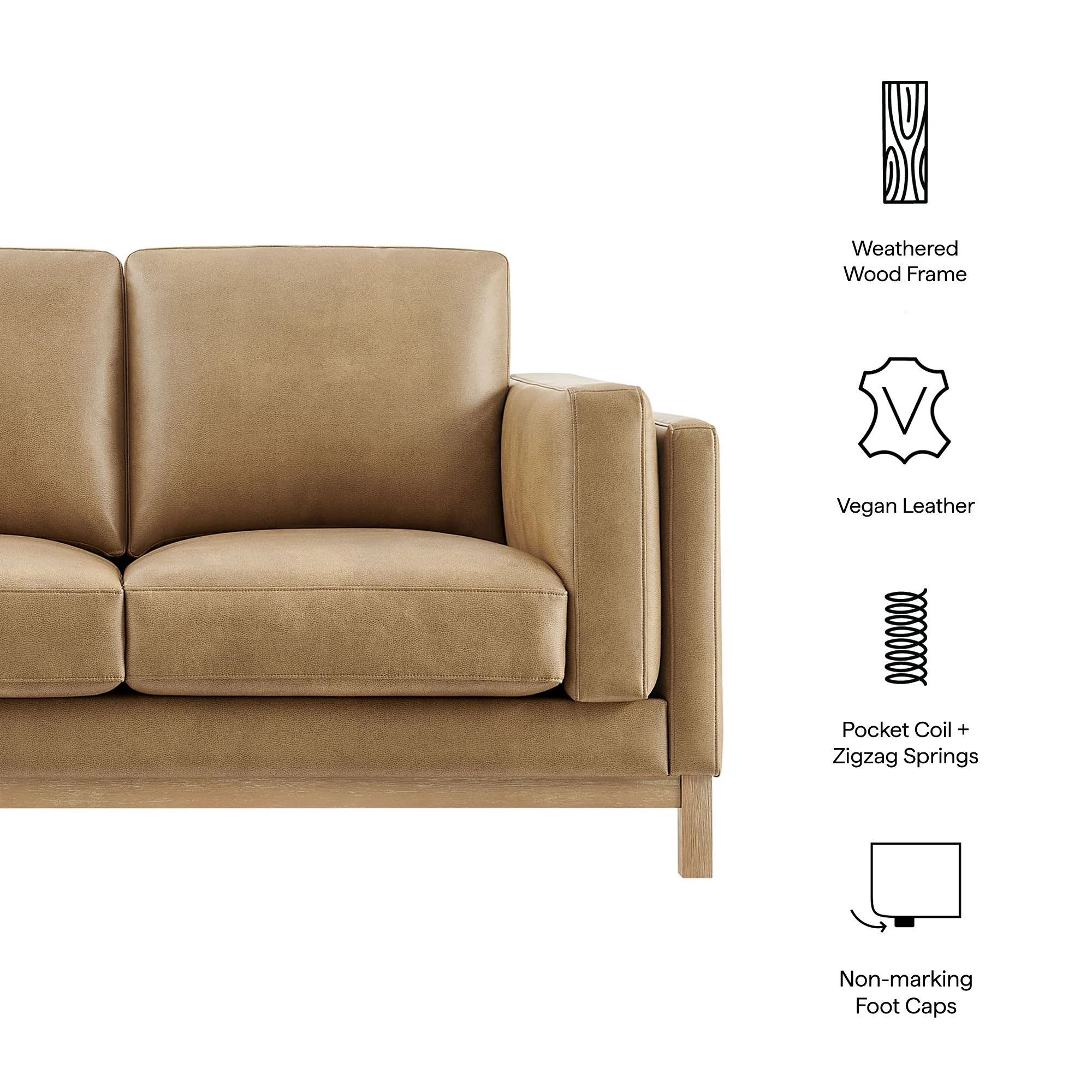 Roscoe 63 inch Vegan Leather Loveseat by Modway - Image 20