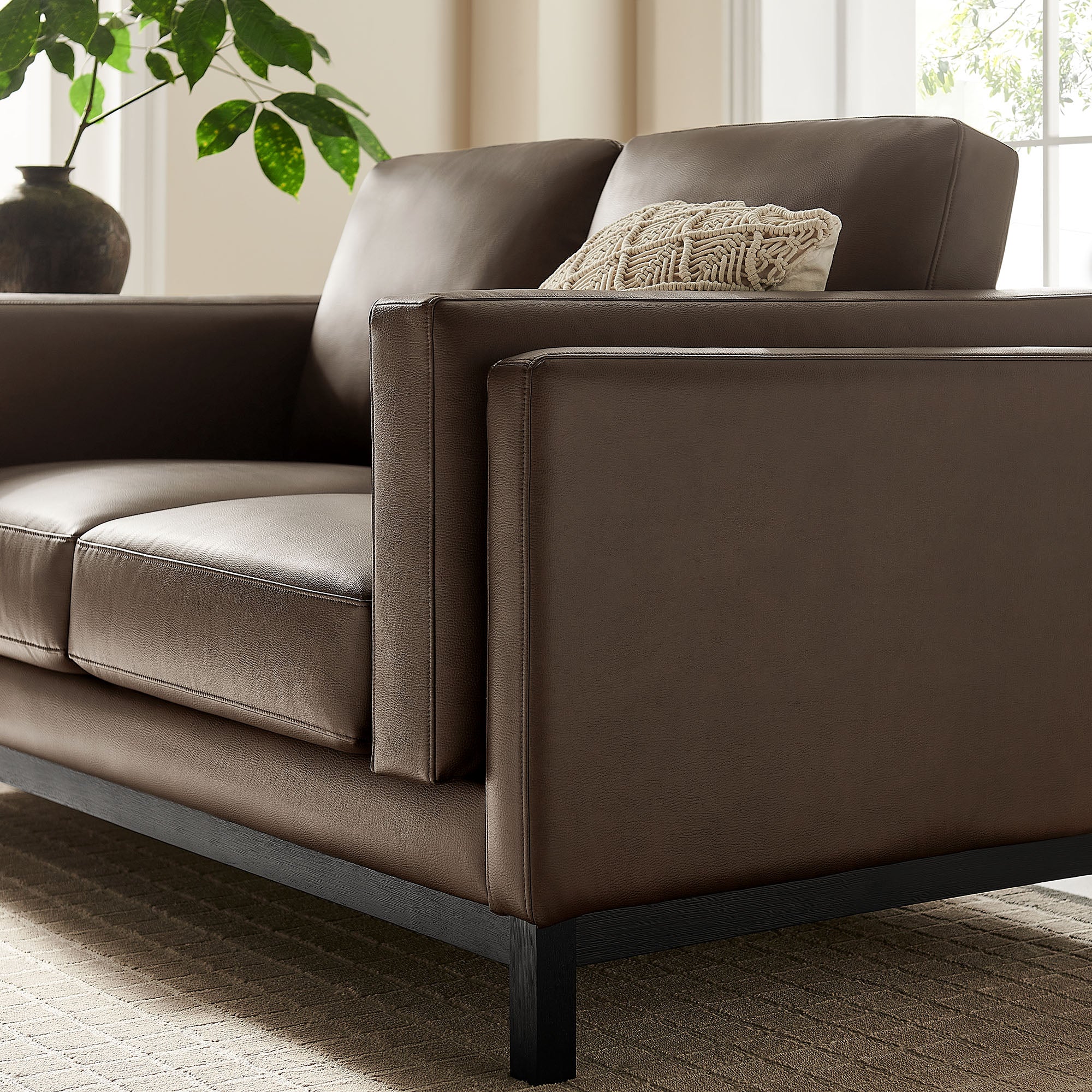 Roscoe 63 inch Vegan Leather Loveseat by Modway - Image 7