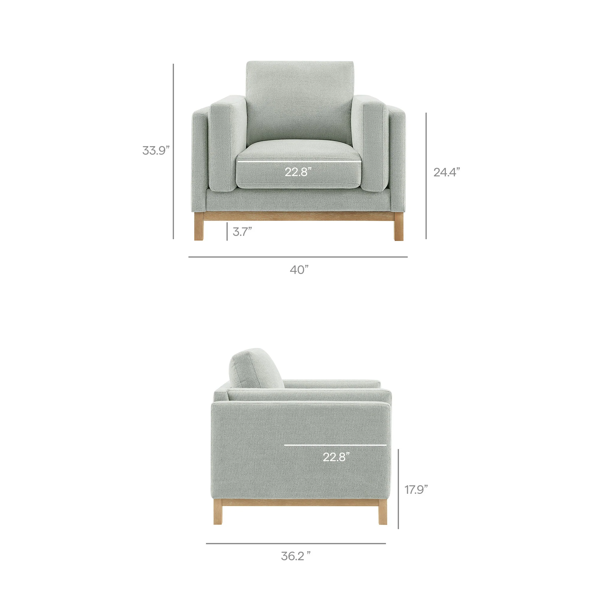 Roscoe Fabric Armchair by Modway - Image 19