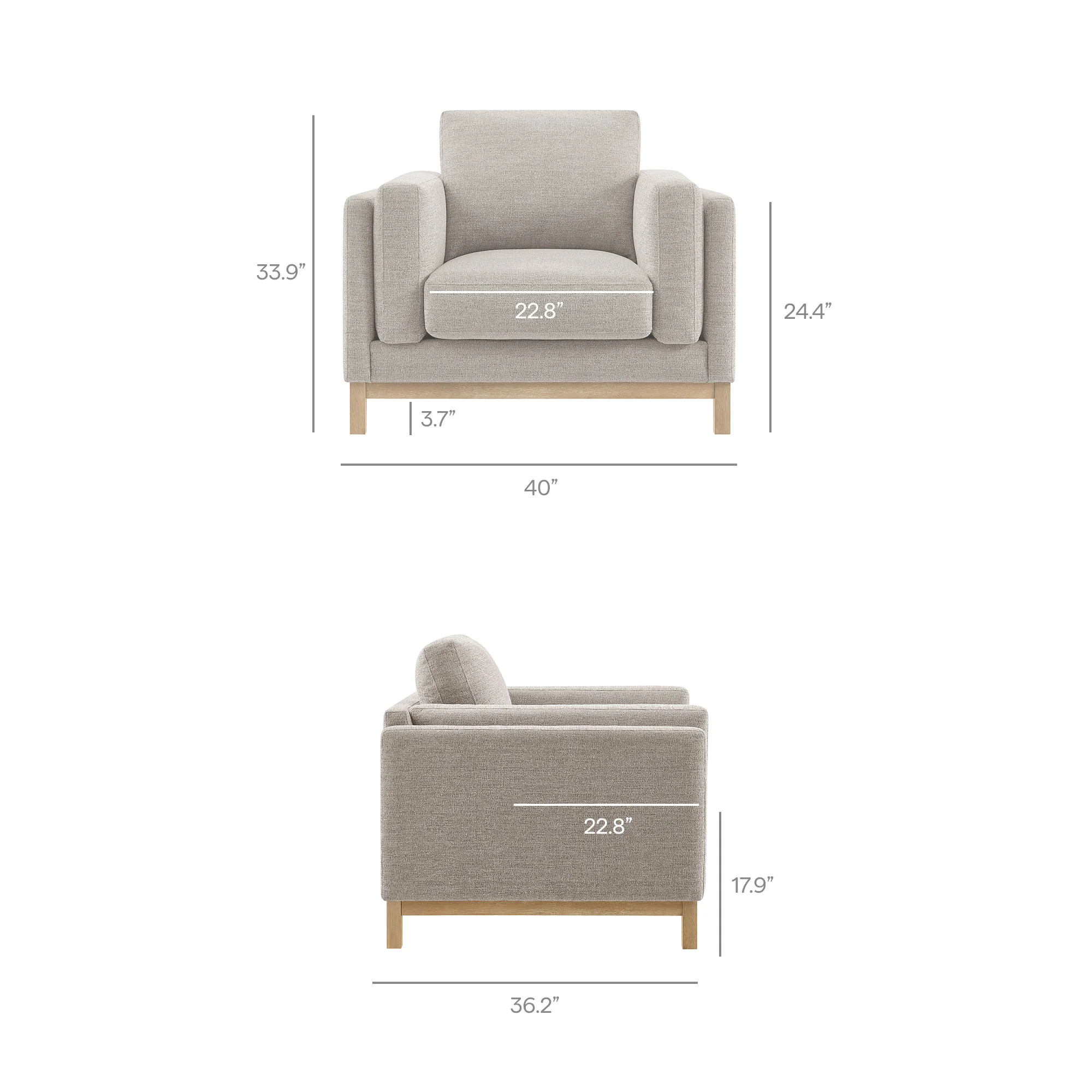 Roscoe Fabric Armchair by Modway - Image 29