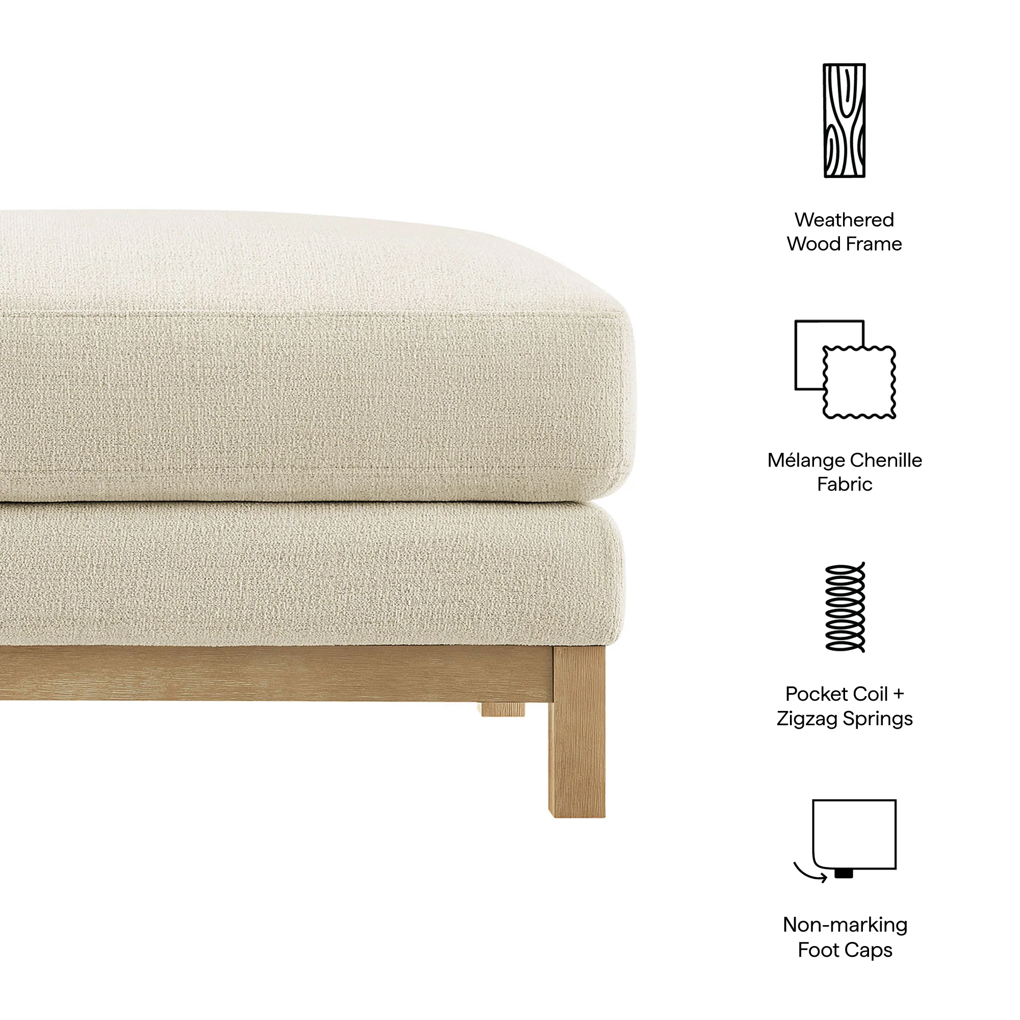 Roscoe Fabric Ottoman by Modway - Image 10