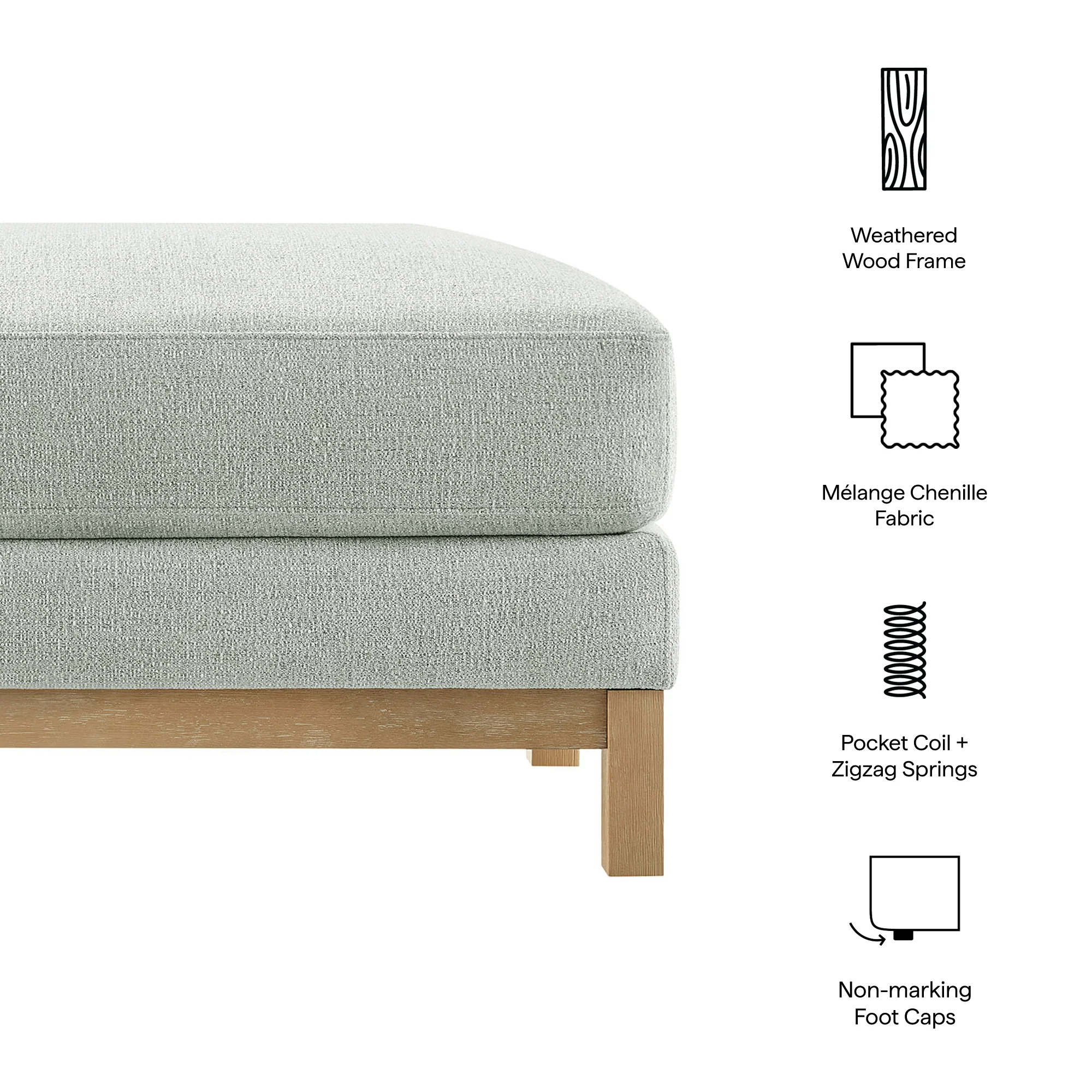 Roscoe Fabric Ottoman by Modway - Image 20