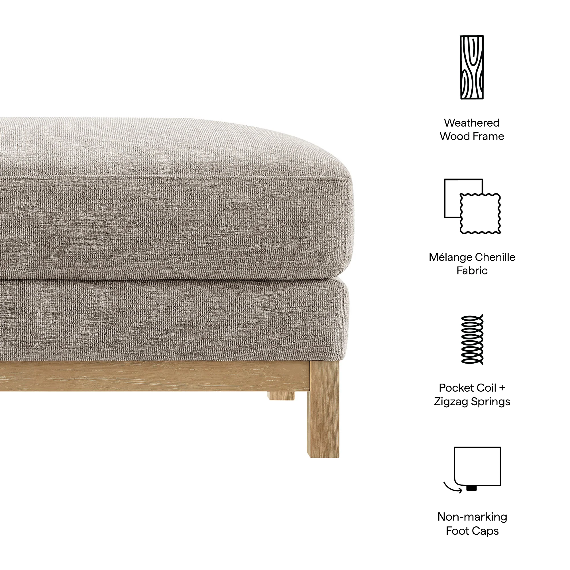 Roscoe Fabric Ottoman by Modway - Image 30
