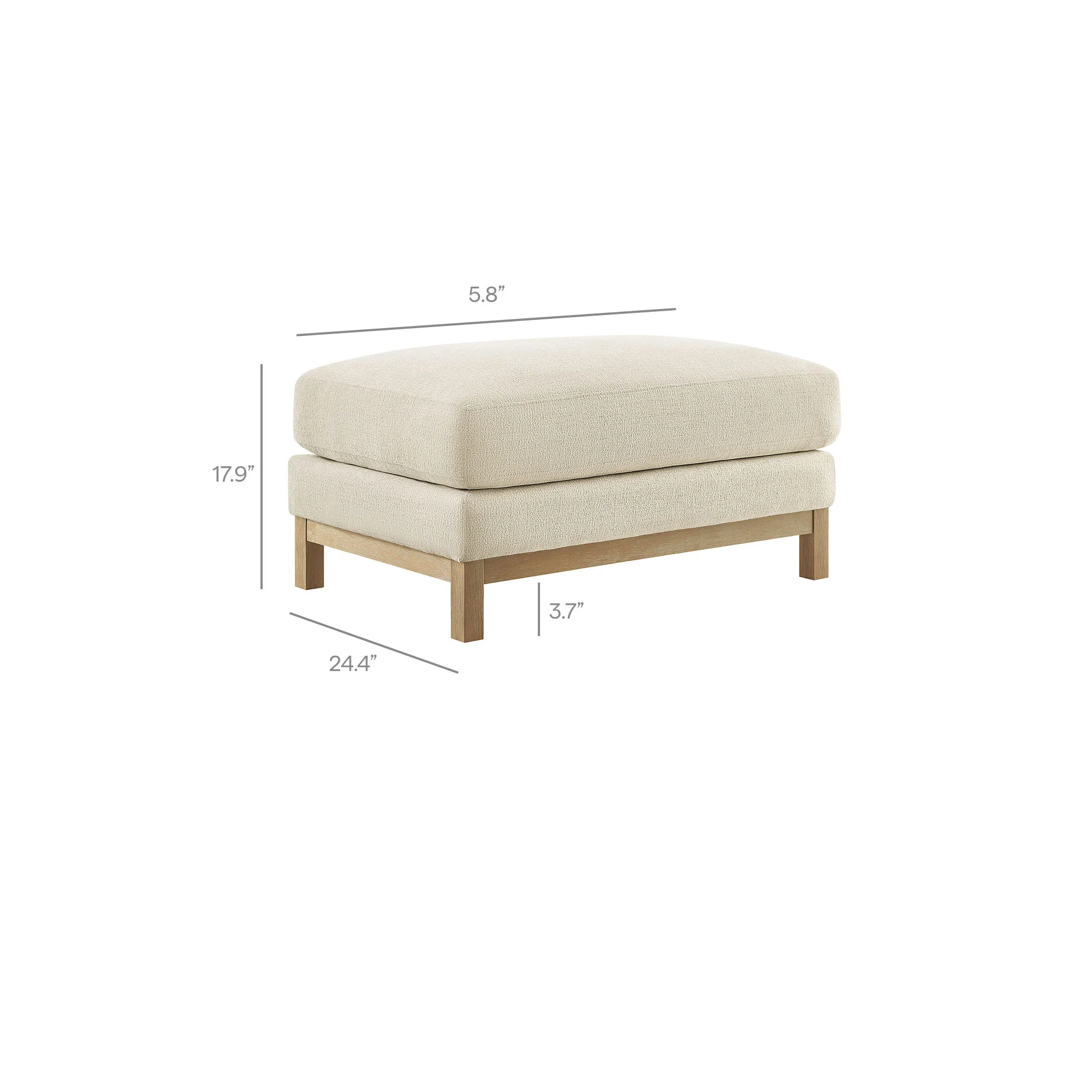 Roscoe Fabric Ottoman by Modway - Image 9