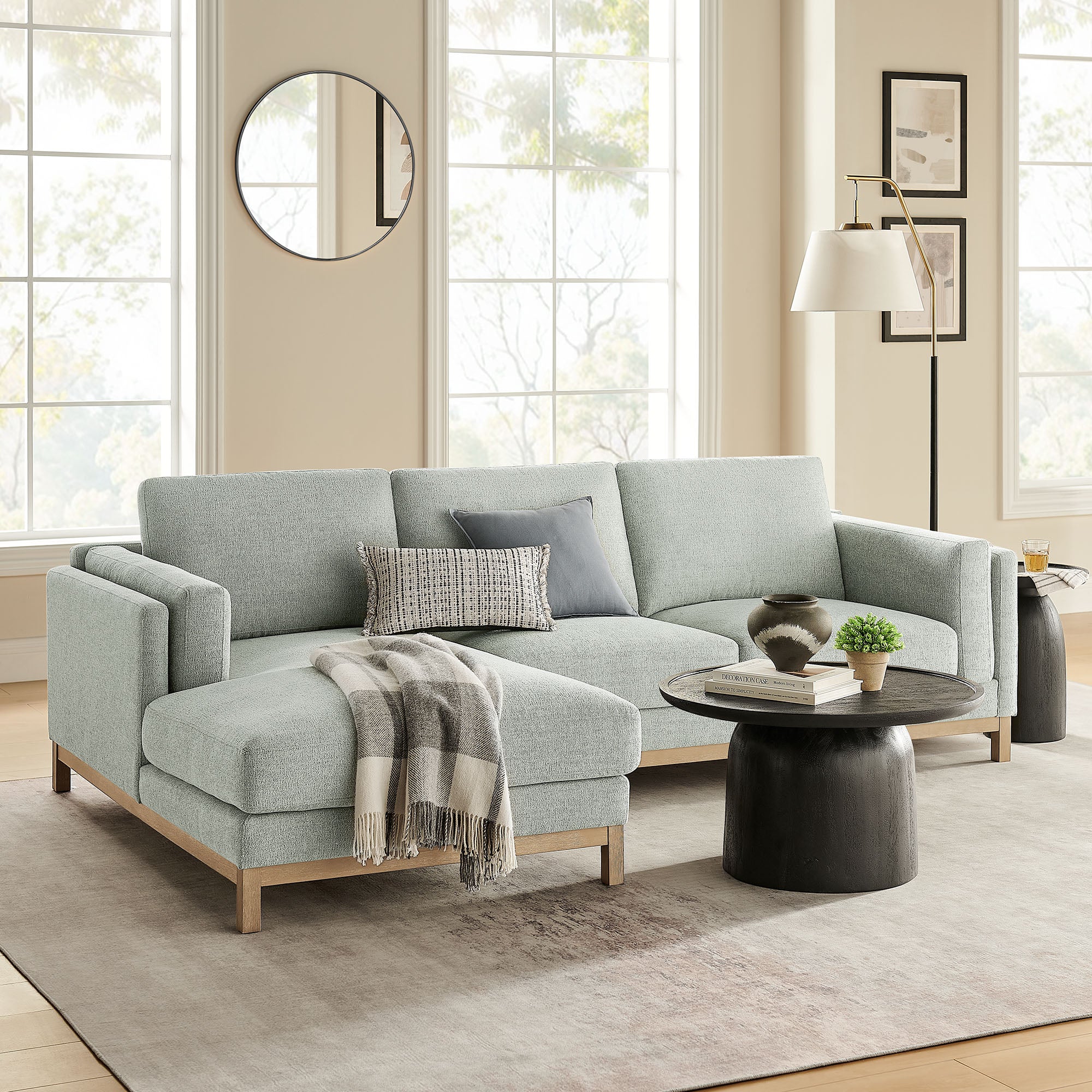 Roscoe Left-Facing Fabric Sectional Sofa with Chaise by Modway - Image 11