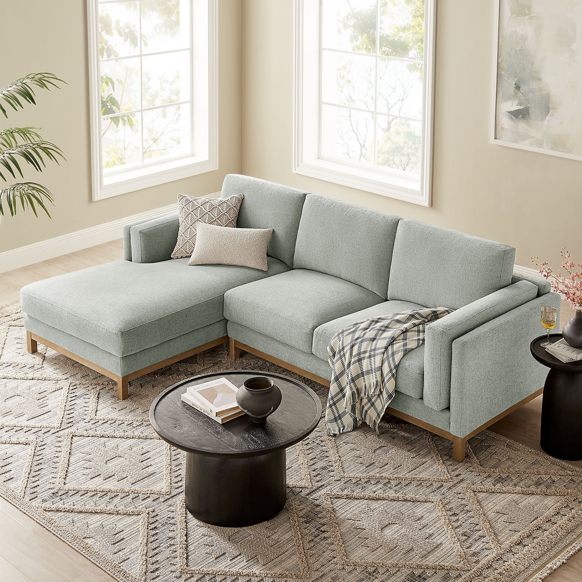 Roscoe Left-Facing Fabric Sectional Sofa with Chaise by Modway - Image 12