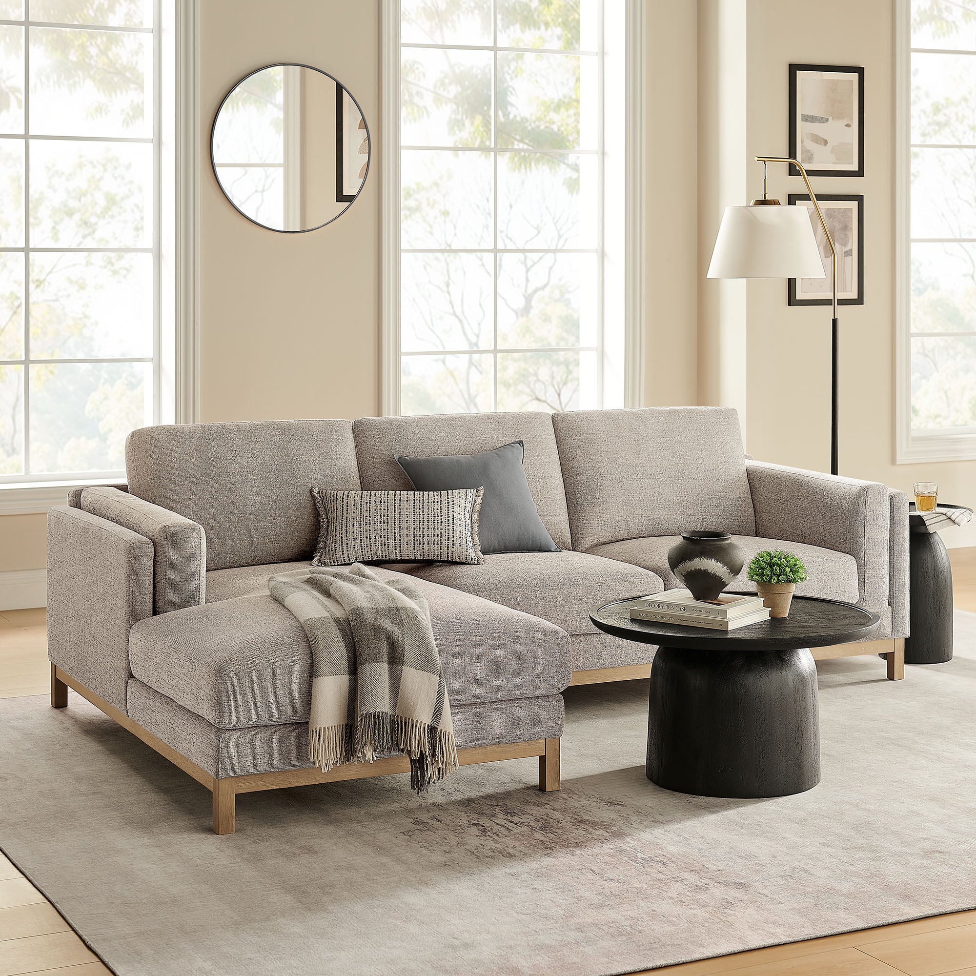 Roscoe Left-Facing Fabric Sectional Sofa with Chaise by Modway - Image 18