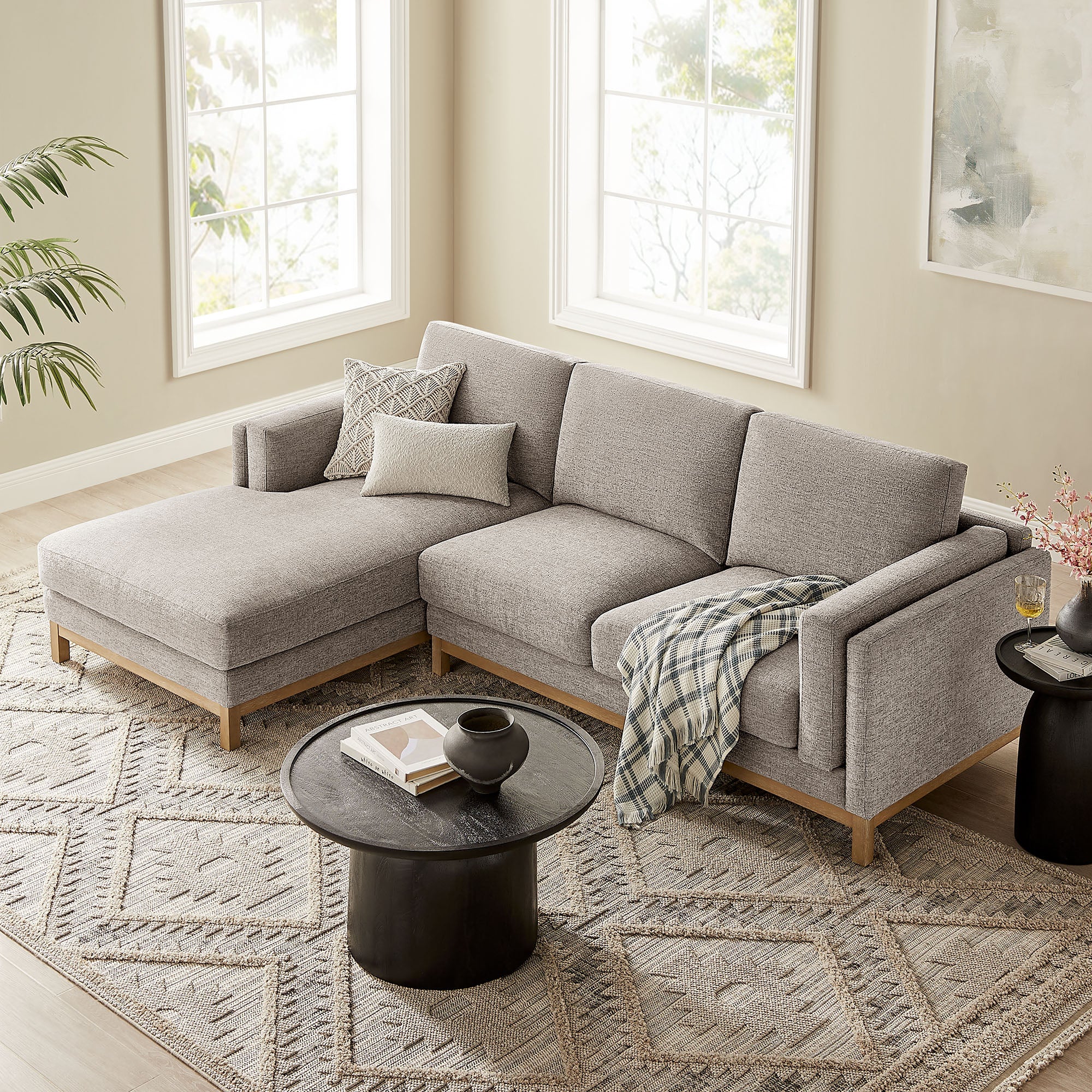 Roscoe Left-Facing Fabric Sectional Sofa with Chaise by Modway - Image 19