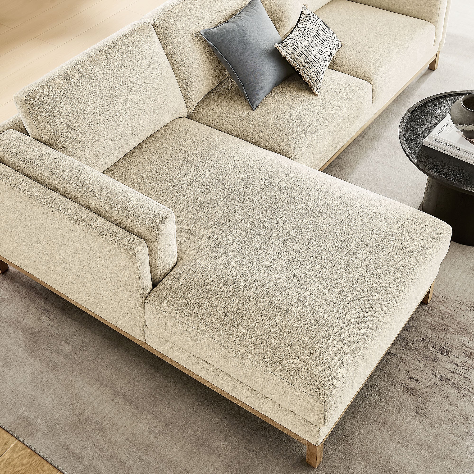 Roscoe Left-Facing Fabric Sectional Sofa with Chaise by Modway - Image 4