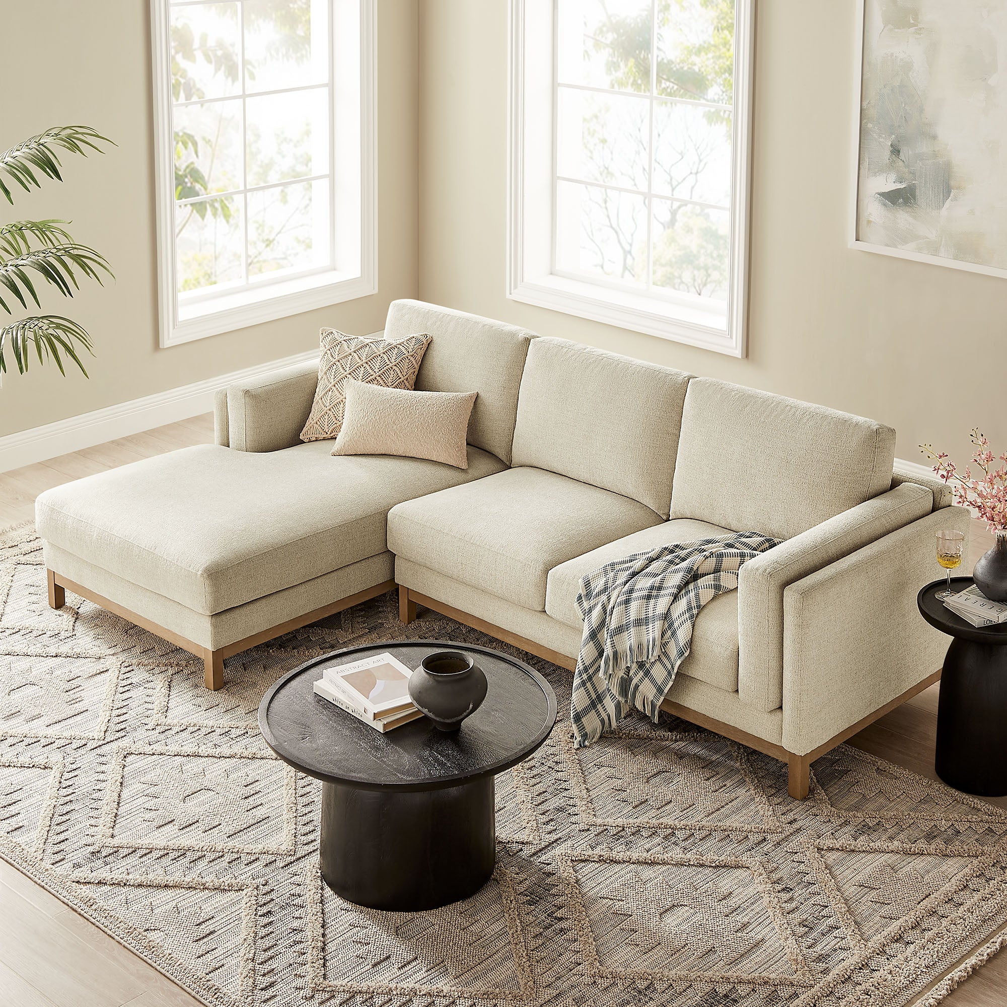 Roscoe Left-Facing Fabric Sectional Sofa with Chaise by Modway - Image 5