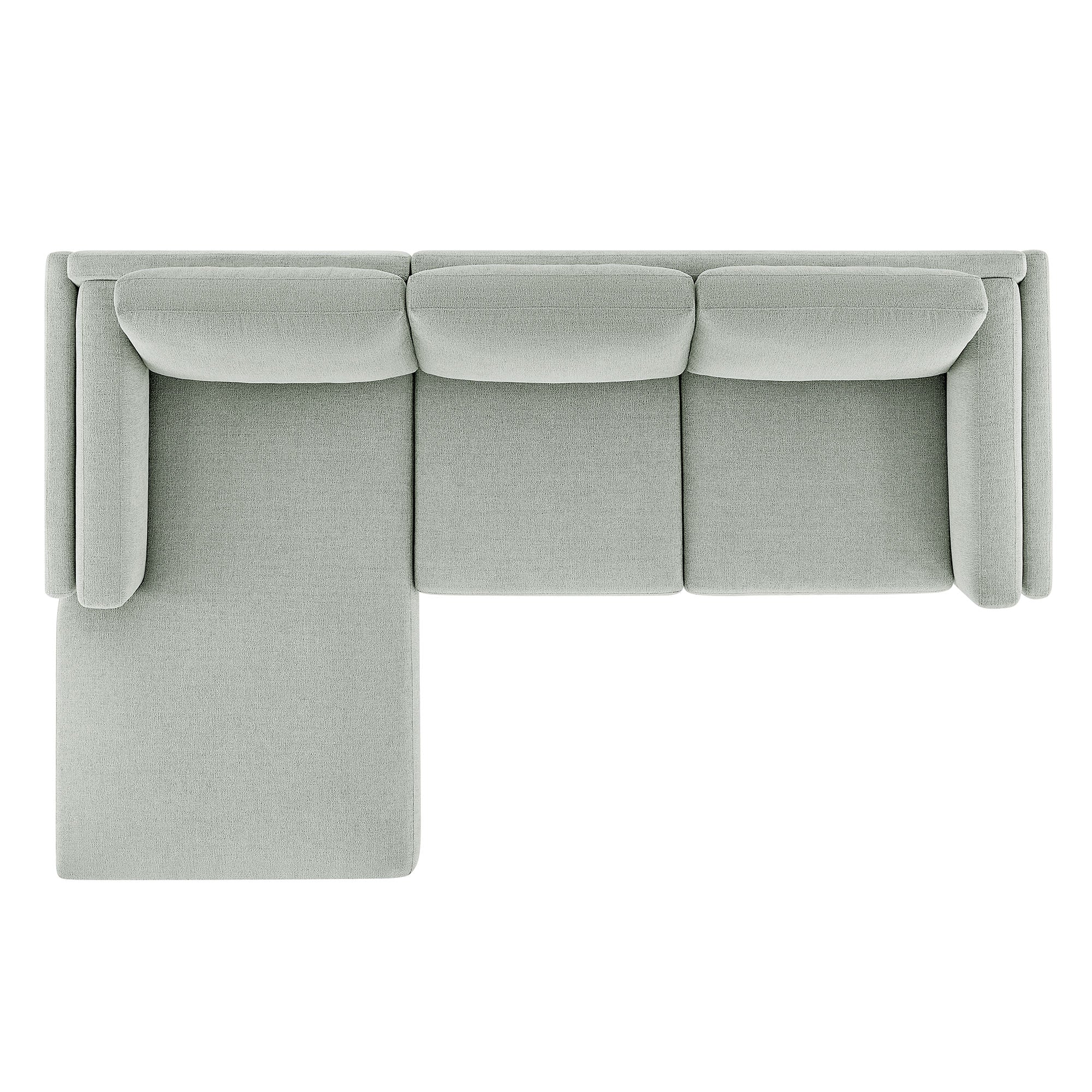Roscoe Left-Facing Fabric Sectional Sofa with Chaise by Modway - Image 9