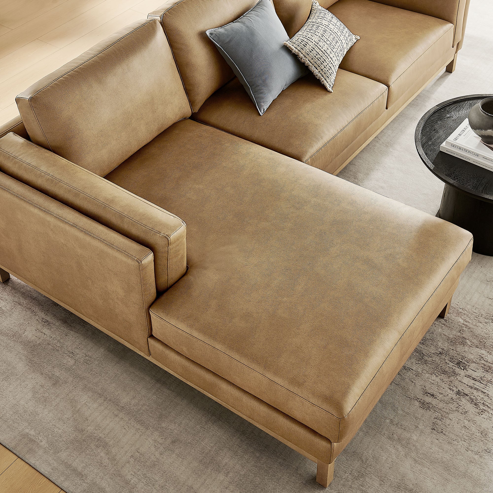 Roscoe Left-Facing Vegan Leather Sectional Sofa with Chaise by Modway - Image 10
