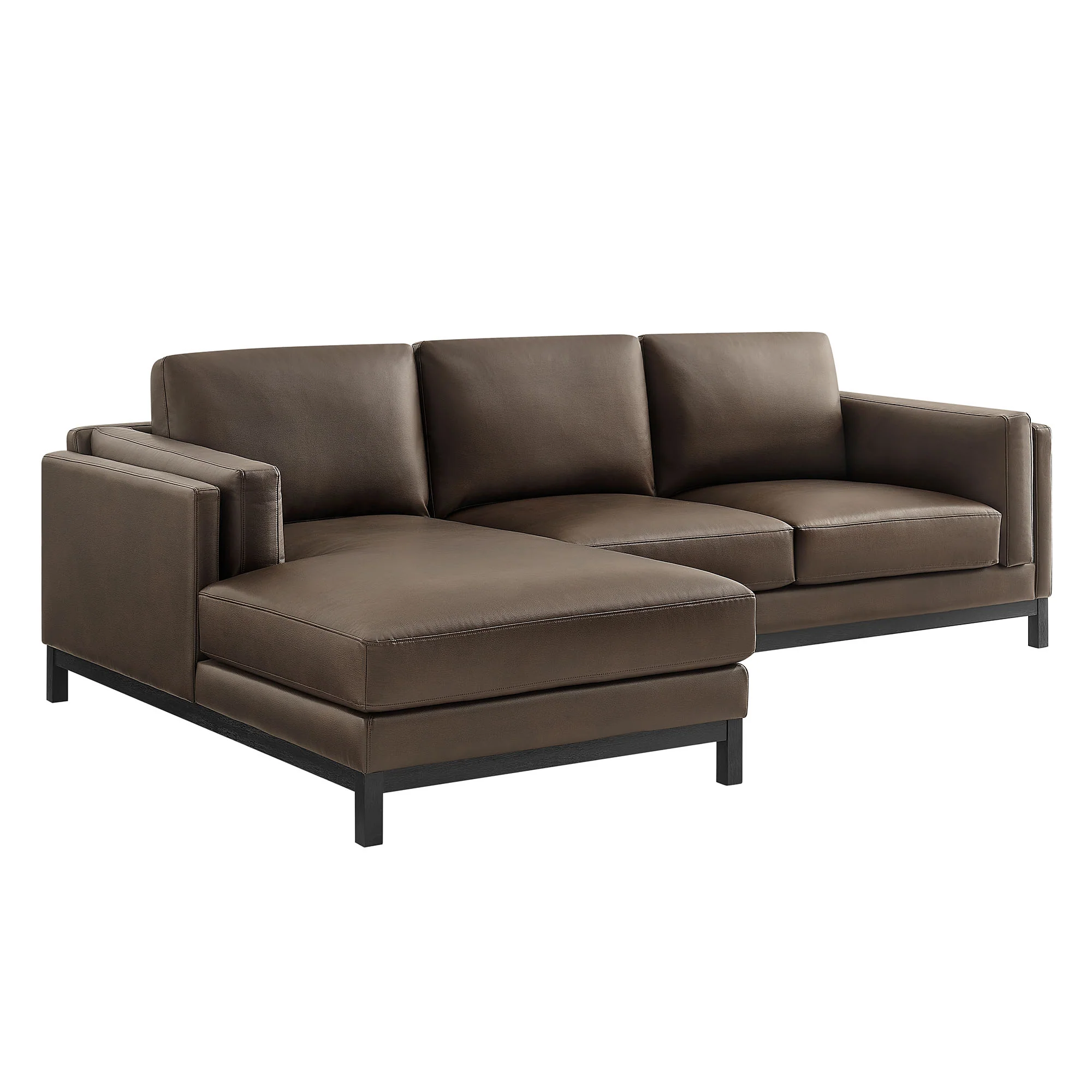 Roscoe Left-Facing Vegan Leather Sectional Sofa with Chaise by Modway - Image 2