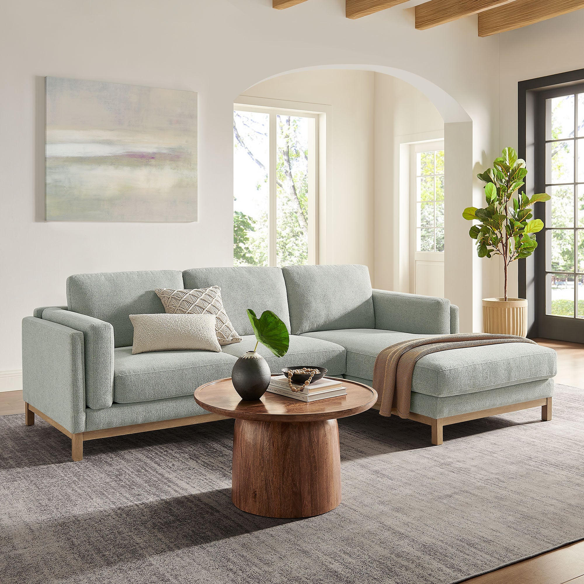 Roscoe Right-Facing Fabric Sectional Sofa with Chaise by Modway - Image 10