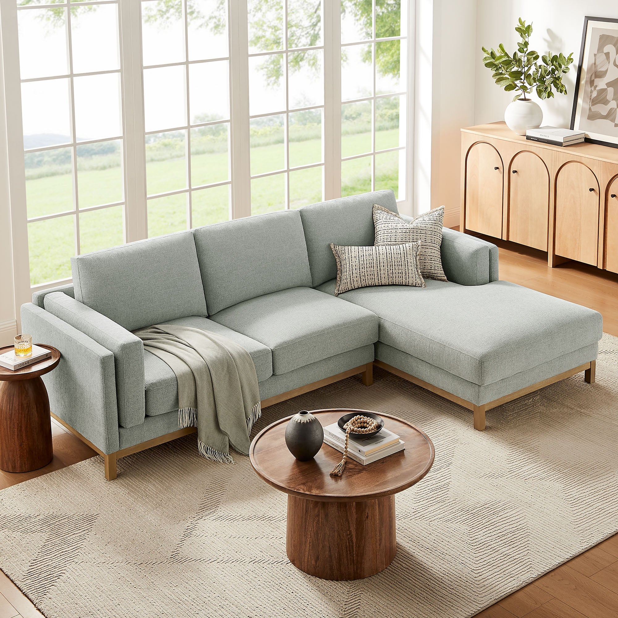 Roscoe Right-Facing Fabric Sectional Sofa with Chaise by Modway - Image 12