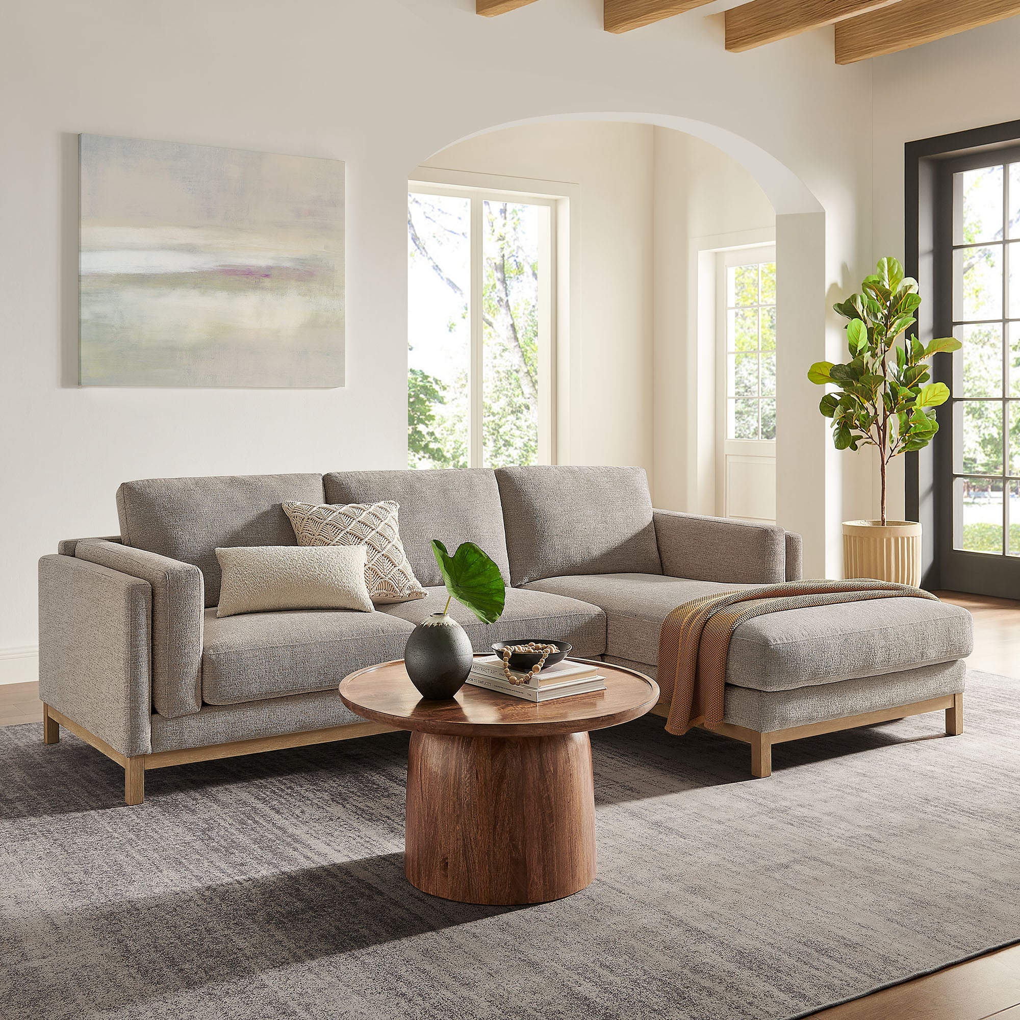 Roscoe Right-Facing Fabric Sectional Sofa with Chaise by Modway - Image 17