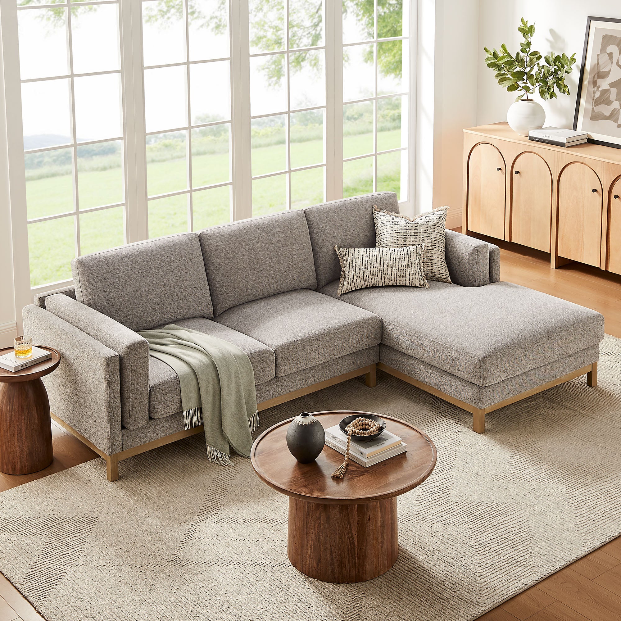 Roscoe Right-Facing Fabric Sectional Sofa with Chaise by Modway - Image 19