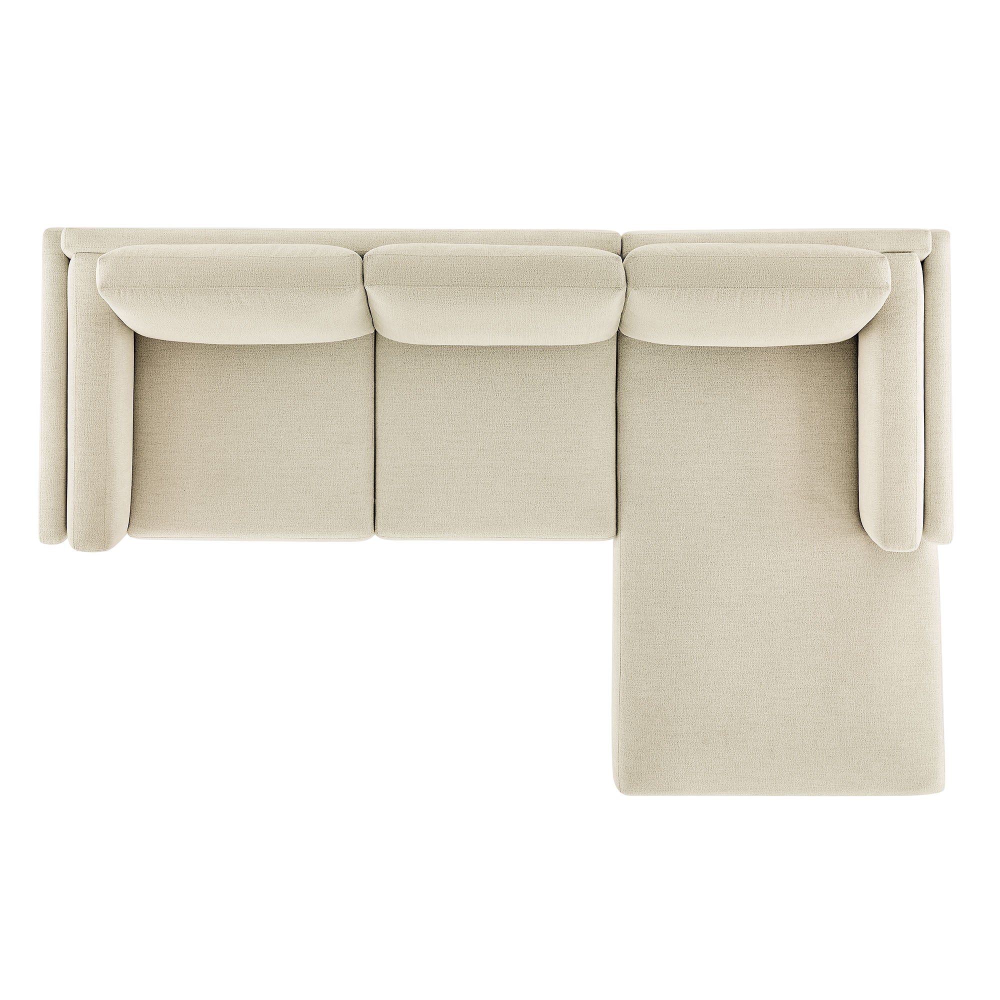 Roscoe Right-Facing Fabric Sectional Sofa with Chaise by Modway - Image 3
