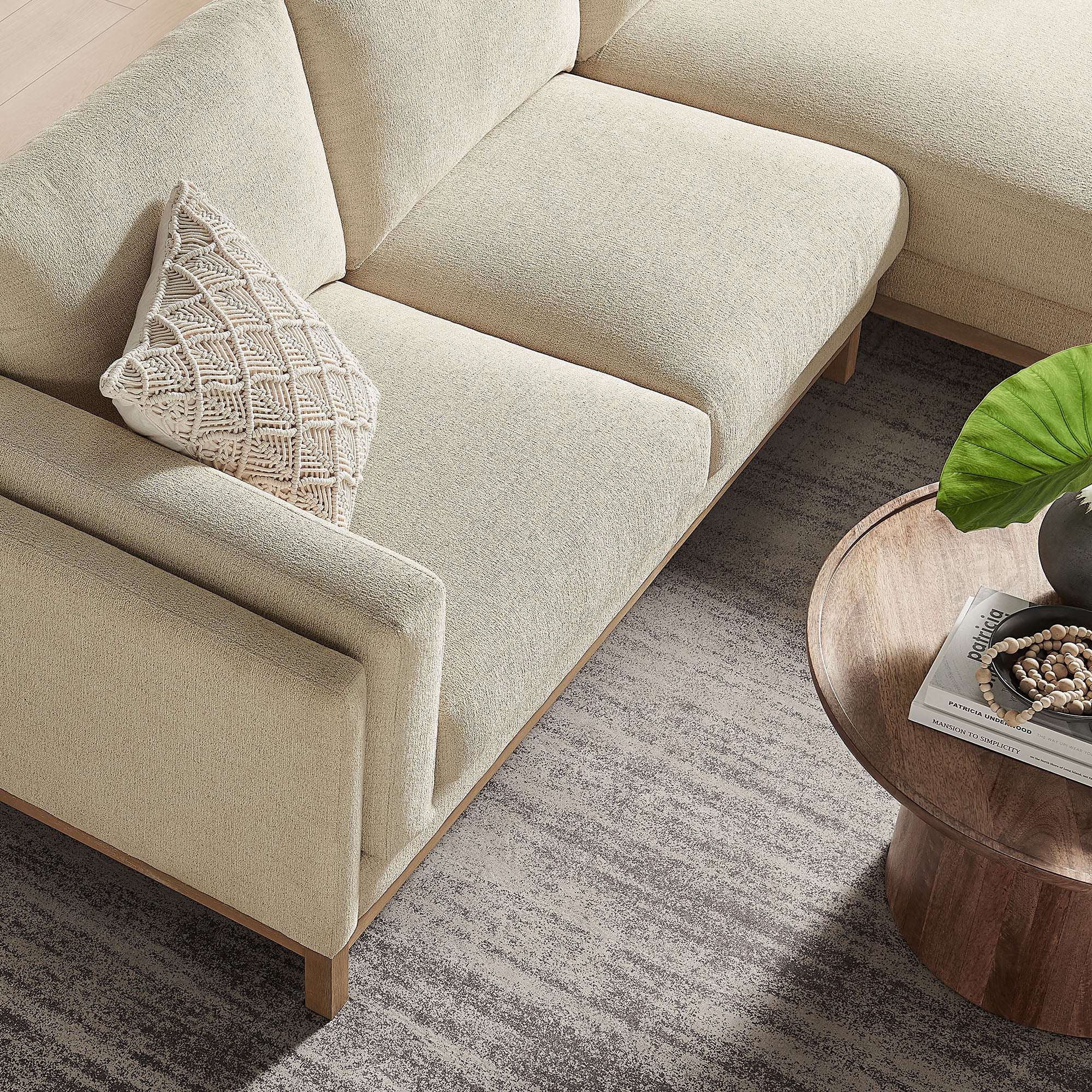 Roscoe Right-Facing Fabric Sectional Sofa with Chaise by Modway - Image 4
